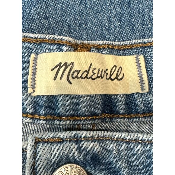 Madewell The Perfect Vintage Wide Leg Crop Jeans Raw Hem Size 12 / 31 - Picture 8 of 9